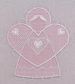 angel motif shadow applique